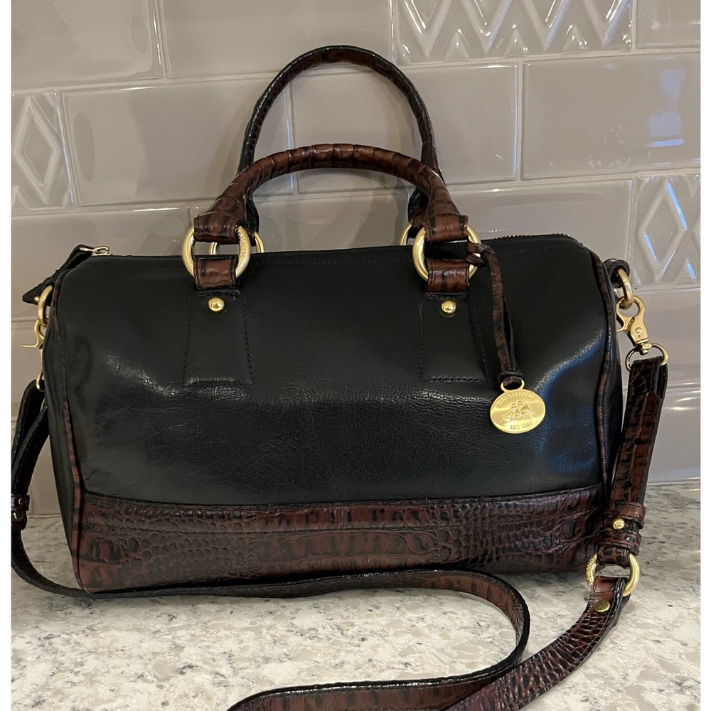 Black/Brown Brahmin Leather Purse